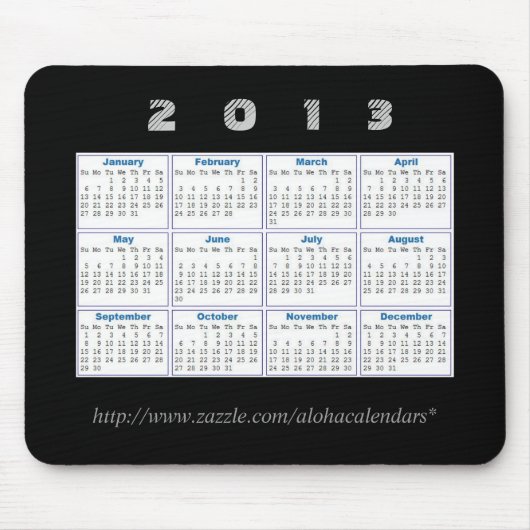 Tapis De Souris 2013 calendrier Mousepad (Devant)
