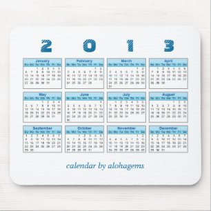 Tapis De Souris 2013 calendrier Mousepad