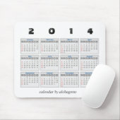 Tapis De Souris 2014 calendrier Mousepad (Avec souris)
