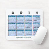 Tapis De Souris 2014 calendrier Mousepad (Avec souris)