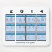 Tapis De Souris 2014 calendrier Mousepad (Devant)