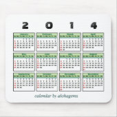 Tapis De Souris 2014 calendrier Mousepad (Devant)