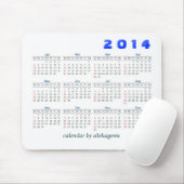 Tapis De Souris 2014 calendrier Mousepad simple (Avec souris)