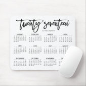 Tapis De Souris 2017 typographie moderne du calendrier | (Avec souris)
