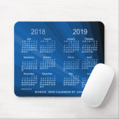 Tapis De Souris 2018-2019 calendrier bleu d'année scolaire de fan (Avec souris)