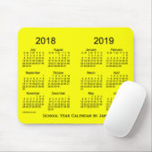 Tapis De Souris 2018-2019 calendrier de jaune d'année scolaire par (Avec souris)