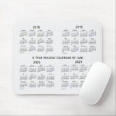 Tapis De Souris 2018-2021 calendrier blanc de vacances de fumée (Avec souris)