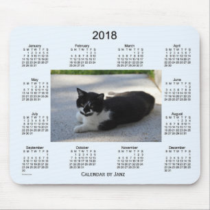 Tapis De Souris 2018 calendriers impertinents de chat par Janz