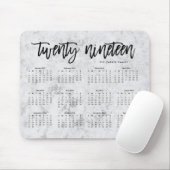 Tapis De Souris 2019 typographie du calendrier | et regard (Avec souris)