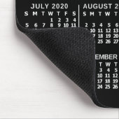 Tapis De Souris 2020 Année Calendrier mensuel Noir Blanc Nom perso (Coin)
