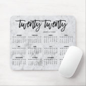 Tapis De Souris 2020 typographie du calendrier | et regard (Avec souris)