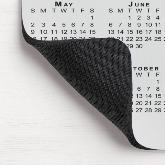 Tapis De Souris 2021 Calendar Simple Gray and Black (Coin)
