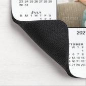 Tapis De Souris 2021 Calendar Your Photo et nom de White (Coin)