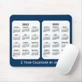 Tapis De Souris 2022-2023 Police Box Blue 2 Year Calendar par Janz (Avec souris)