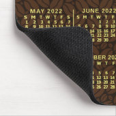 Tapis De Souris 2022 Année Calendrier mensuel Coffee Bean texte pe (Coin)