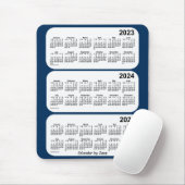 Tapis De Souris 2023-2025 Police Box Blue Calendrier de 3 ans par (Avec souris)