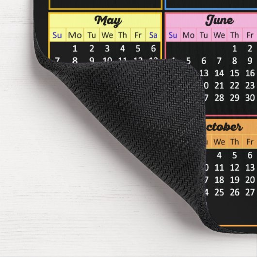 Tapis De Souris 2023 Calendar Business Modern Custom White Black (Coin)