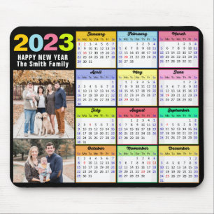 Tapis De Souris 2023 Calendar Custom Family 2 Photo Modern