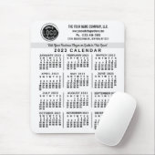 Tapis De Souris 2023 Calendrier Blanc Personnalisé Nom du logo de (Avec souris)