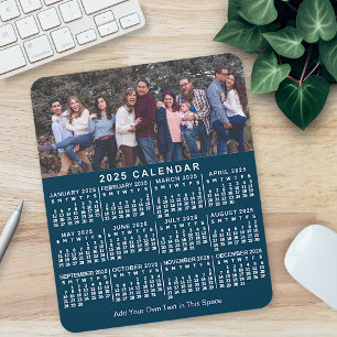 Tapis De Souris 2023 Calendrier Bleu Personnalisé Nom Photo Bold
