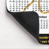 Tapis De Souris 2023 Calendrier Moderne Gold Noir Script Minimalis (Coin)