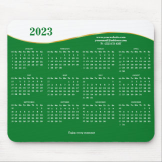 Tapis De Souris 2023 sur la carte verte et blanche