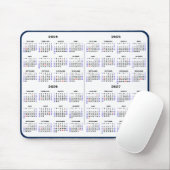 Tapis De Souris 2024 - 2027 Calendrier de 4 ans Simple Blue US Hol (Avec souris)