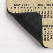 Tapis De Souris 2024 Année Calendrier mensuel Coffee Beans Custom (Coin)