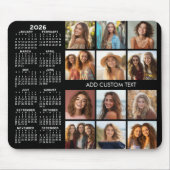 Tapis De Souris 2024 Calendar - 12 photo collage - black (Devant)