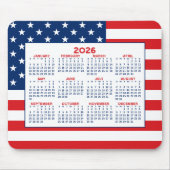 Tapis De Souris 2024 Calendar with American Flag (Devant)