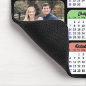 Tapis De Souris 2024 Calendrier moderne Famille noire photo coloré (Coin)