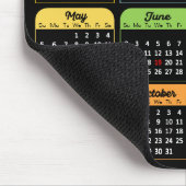 Tapis De Souris 2024 Calendrier Moderne Noir Texte Personnalisé Co (Coin)