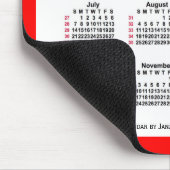 Tapis De Souris 2024 Rouge 52 semaines Calendrier ISO par Janz Two (Coin)