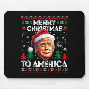 Tapis De Souris 2024 Trump Sweat-shirt de Noël Laid Merry Christma
