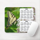 Tapis De Souris 2025-2026 Calendrier des papillons Swallowtail par (Avec souris)