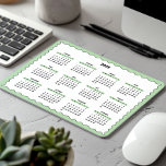 Tapis De Souris 2025 Année complète Calendrier Wavy MINT GREEN<br><div class="desc">Violet, noir et blanc : un minimum basique de 12 mois 2025 Calendrier Mousepad avec un arrière - plan blanc propre, une bordure ondulée vert menthe élégante et des accents noirs élégants. Cette conception offre un look moderne parfait pour votre bureau à domicile, un cadeau réfléchi mais simple pour un...</div>