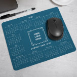 TAPIS DE SOURIS 2025 CALENDAR ENTREPRISE LOGO TURQUOISE BLEU<br><div class="desc">Concevez votre propre pavé de souris 2025 calendrier personnalisé avec le logo de votre entreprise. Il s'agit d'un cadeau promotionnel parfait pour les clients, les vendeurs, les employés et d'autres personnes appréciées. Le calendrier est élégamment affiché avec une police serif sophistiquée, assurant clarté et professionnalisme, tandis que la mise en...</div>
