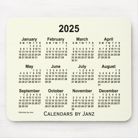 Tapis De Souris 2025 Sepia Smoke Calendar par Janz Mouse Pad (Devant)