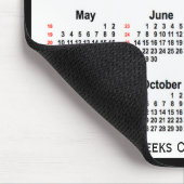 Tapis De Souris 2026 Black Two Tone 52 Weeks Calendrier par Janz (Coin)