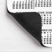 Tapis De Souris 2026 Calendar Custom Business Logo Name Easy White (Coin)