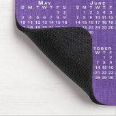 Tapis De Souris 2026 Calendar Custom Photo Purple Linen Texture (Coin)