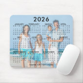 Tapis De Souris 2026 Calendrier Photo Overlay personnalisé (Avec souris)