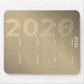 Tapis De Souris 2026 Full Year Calendar Brown Gradient Background (Devant)