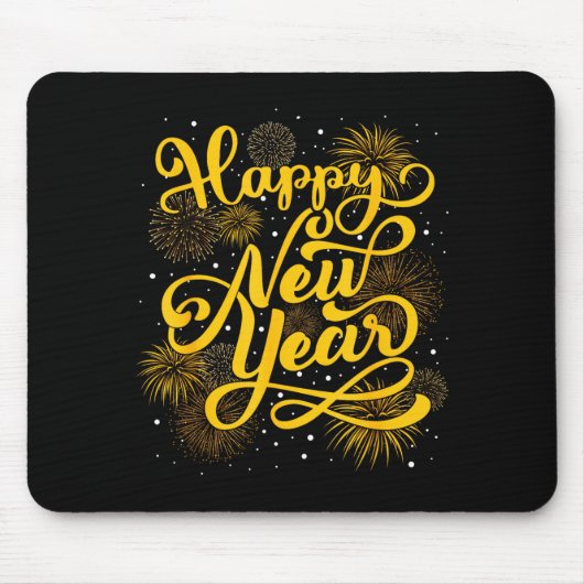 Tapis De Souris 2026 Happy New Year Firework New Year's Eve Party (Devant)