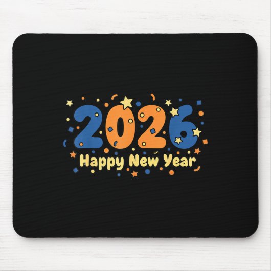 Tapis De Souris 2026 Happy New Year Fireworks Celebration (Devant)