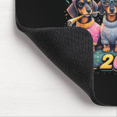 Tapis De Souris 2026 New Year Dachshund Party Fireworks Fun (Coin)