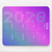 Tapis De Souris 2026 Year Calendar Gradient Background Vertical  (Devant)