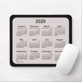 Tapis De Souris 2029 La Boca sur le calendrier noir par Janz Two T (Avec souris)
