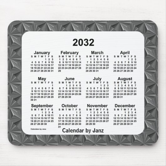 Tapis De Souris 2032 Black Diamonds Calendar by Janz (Devant)