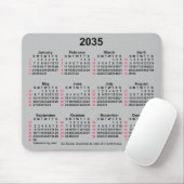 Tapis De Souris 2035 Silver 52 Weeks ISO Calendar by Janz (Avec souris)